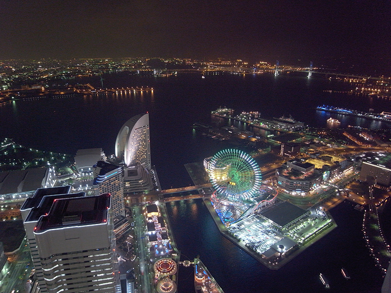 スカイガーデンから見る北側（横浜港）の夜景